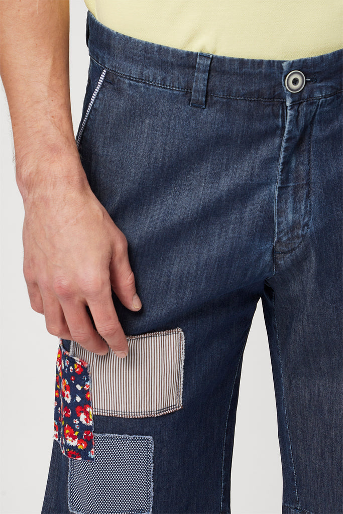 Bermuda En Jean Bleu Marine - Harmont & Blaine - Homme