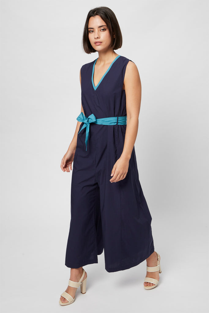 Combinaison Palazzo Bleu Marine - Harmont & Blaine - Femme
