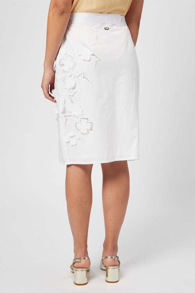 Jupe Droite Taille Haute Blanc - Harmont & Blaine - Femme