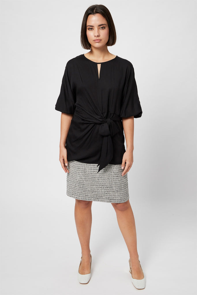 Jupe Droite Taille Haute Noir - Harmont & Blaine - Femme