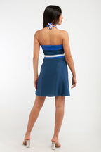 Robe Droite En Soie - Bleu Marine - Harmont & Blaine - Femme