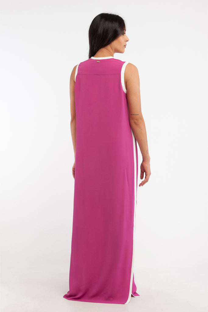 Robe Longue En Soie - Fuchsia - Harmont & Blaine - Femme