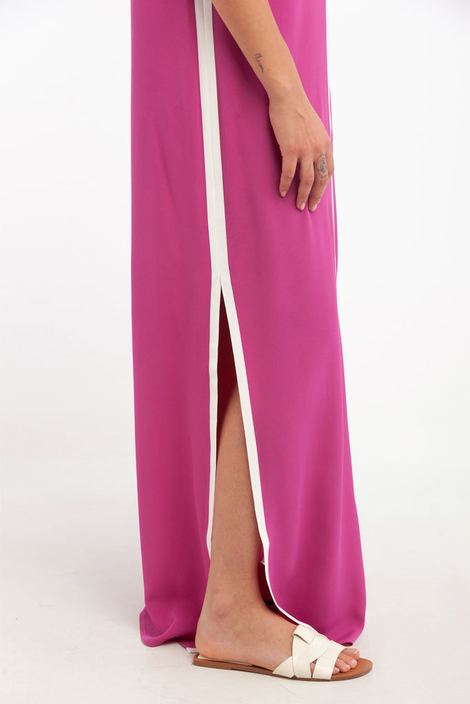 Robe Longue En Soie - Fuchsia - Harmont & Blaine - Femme
