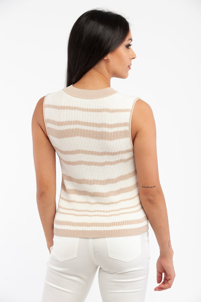 Pull Sans Manches - Blanc - Harmont & Blaine - Femme