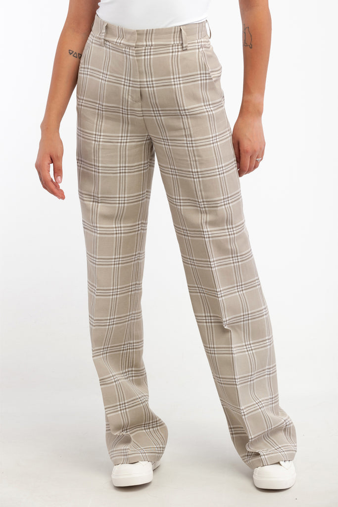 Pantalon Large Taille Haute En Lin - Beige - Harmont & Blaine - Femme