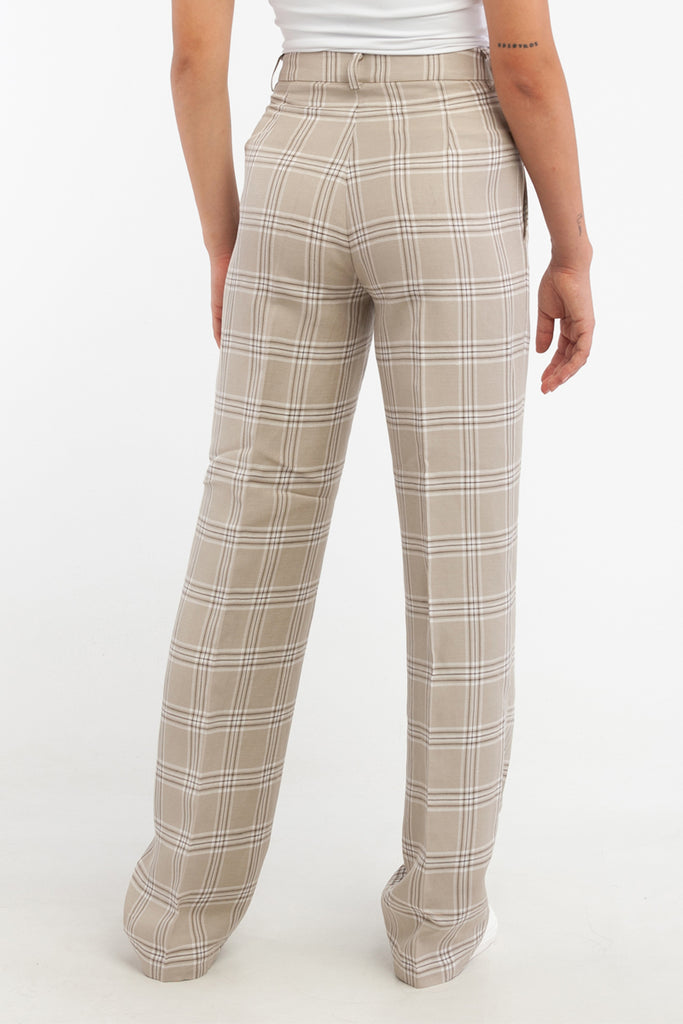 Pantalon Large Taille Haute En Lin - Beige - Harmont & Blaine - Femme