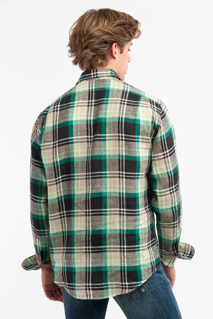 Chemise En Lin - Vert Foncé - Harmont & Blaine - Homme