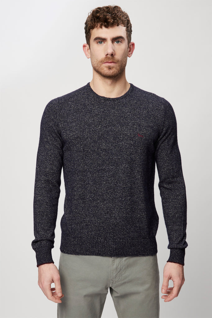 Pull Bleu Marine Chiné - Harmont & Blaine - Homme