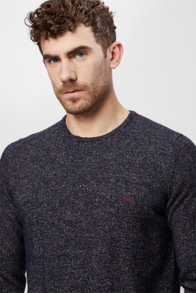 Pull Bleu Marine Chiné - Harmont & Blaine - Homme