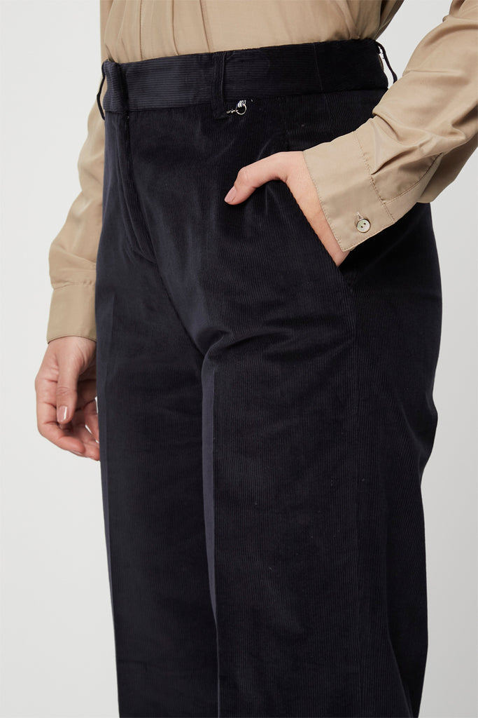 Pantalon Droit Bleu Marine - Harmont & Blaine - Femme