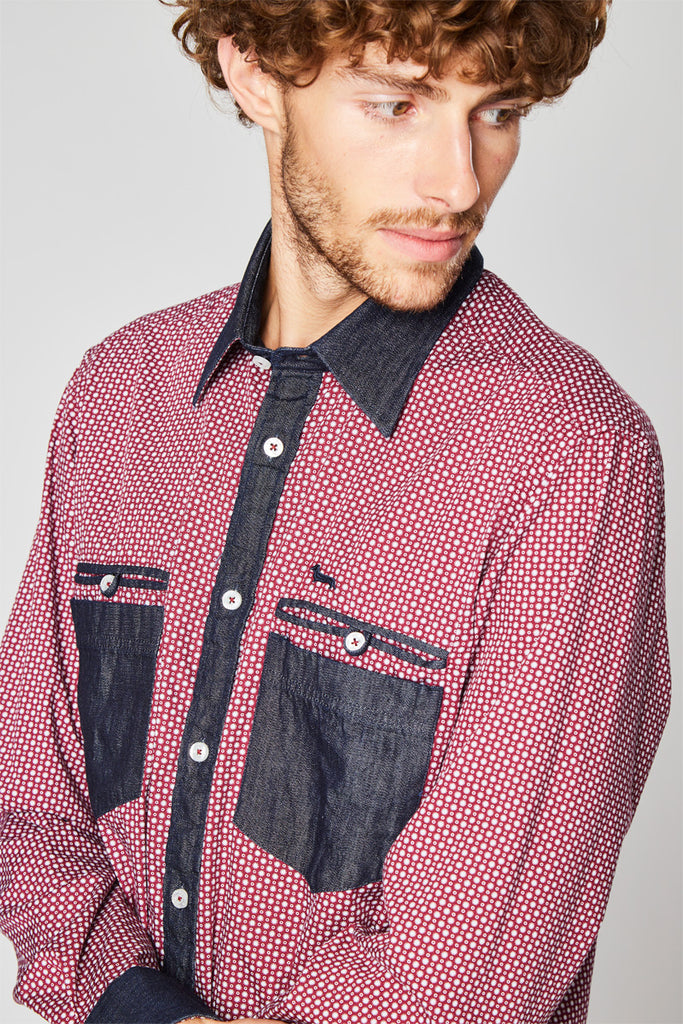 Chemise Bordeaux Et Écru - Harmont & Blaine - Homme