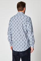 Chemise Fleurie Bleu Et Beige - Harmont & Blaine - Homme