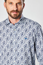 Chemise Fleurie Bleu Et Beige - Harmont & Blaine - Homme