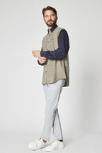 Chemise En Velours Vert Et Bleu - Harmont & Blaine - Homme