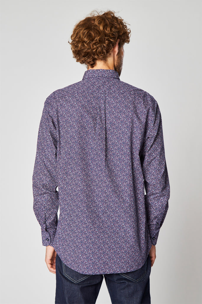 Chemise Fleurie Bleu Marine - Harmont & Blaine - Homme