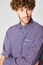 Chemise Fleurie Bleu Marine - Harmont & Blaine - Homme