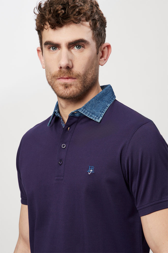 Polo Bleu Marine - Harmont & Blaine Jeans - Homme