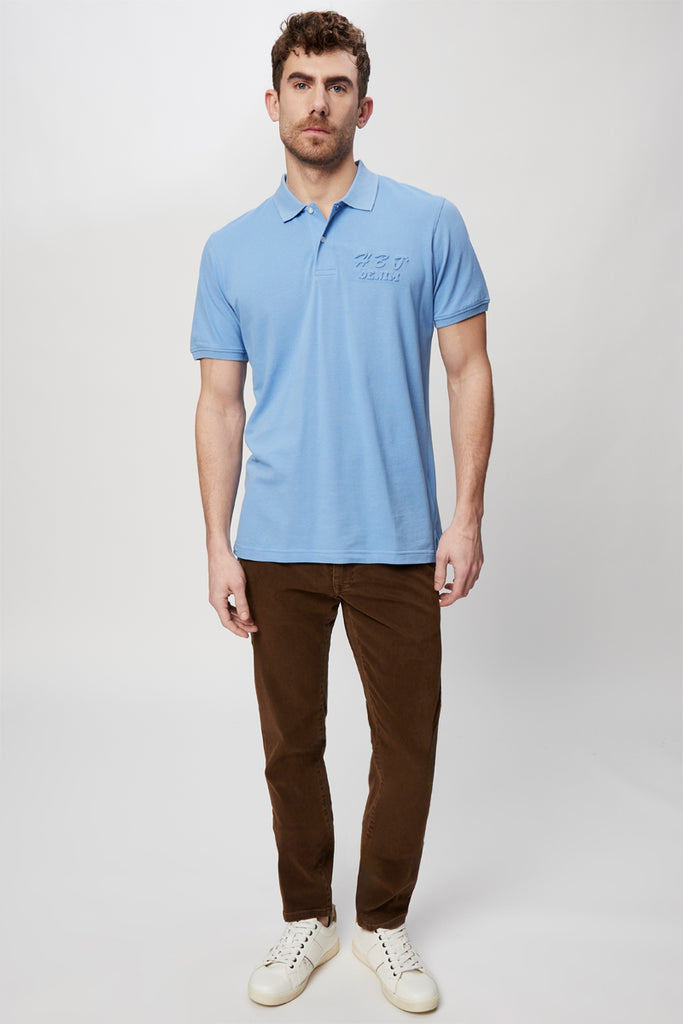 Polo Bleu Clair - Harmont & Blaine Jeans - Homme