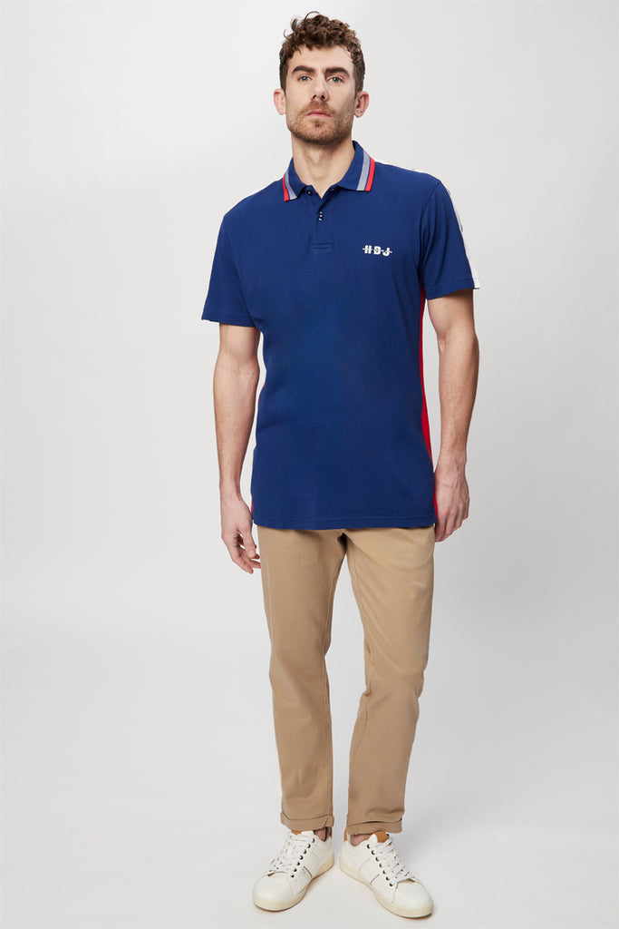 Polo Bleu Marine - Harmont & Blaine Jeans - Homme