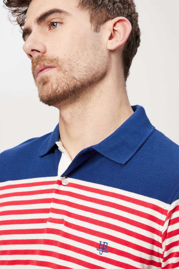 Polo Blanc Et Rouge - Harmont & Blaine Jeans - Homme