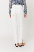 Jean Slim Taille Haute Ceinture - Off White