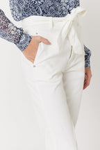 Jean Slim Taille Haute Ceinture - Off White