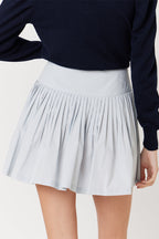 Jupe Courte Unie - Lightblue