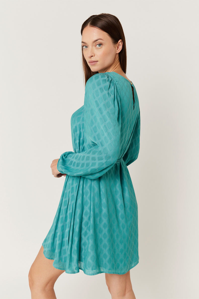 Robe Courte Unie Ceinture - Duck