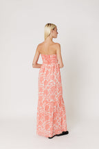Robe Longue Bustier Imprimé - Madeira