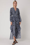 Robe Longue Imprimé Smock Taille - Santorini