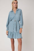 Robe Courte Tencel Unie - Bleach