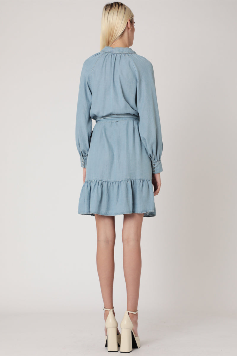 Robe Courte Tencel Unie - Bleach