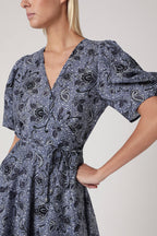 Robe Courte Imprimé Portefeuille - Santorini