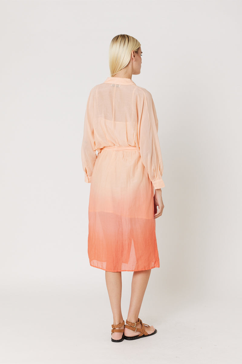 Robe Mi Longue Tie Dye - Brick