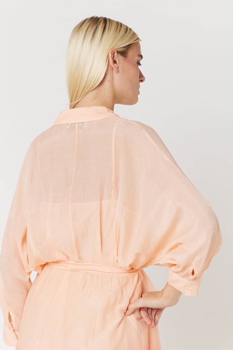 Robe Mi Longue Tie Dye - Brick