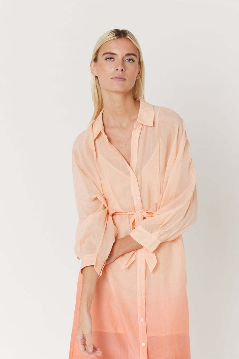 Robe Mi Longue Tie Dye - Brick