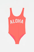 Maillot De Bain 1 Pièce Cancun - Laser Corail - Fille