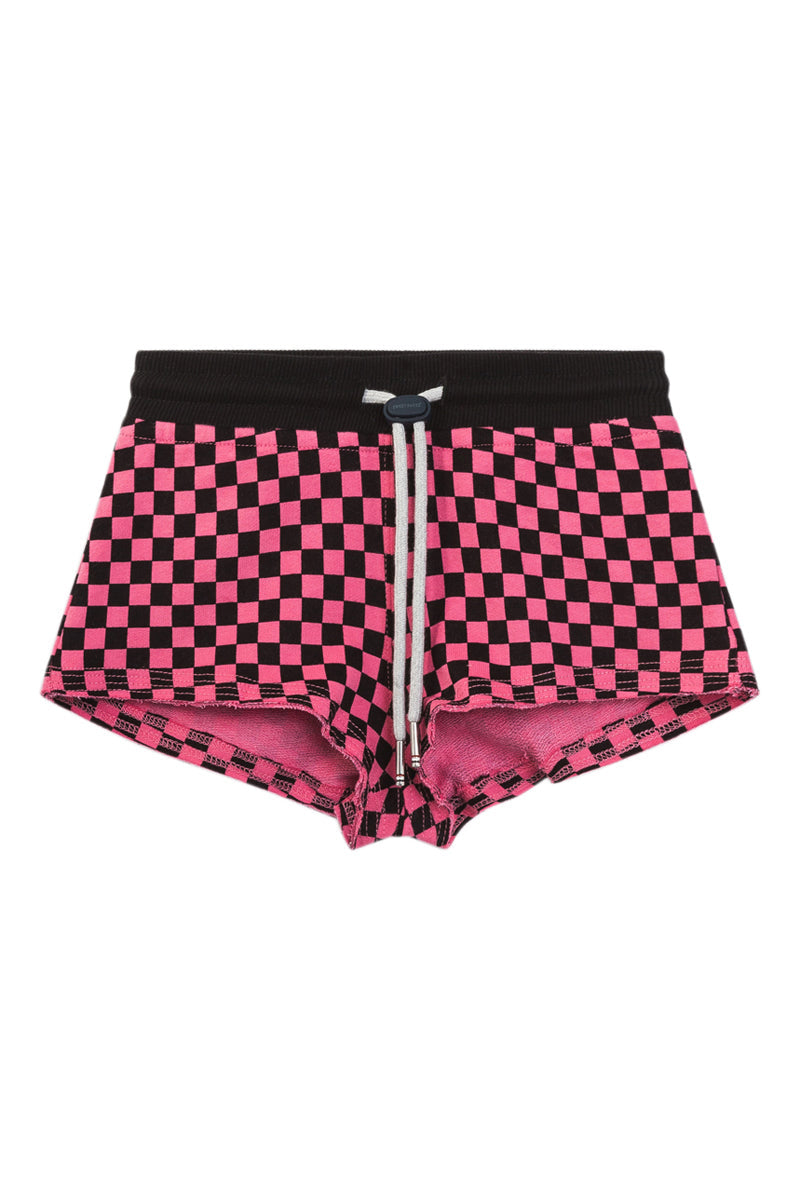 Mini-Short Shorty Print - Pink Check - Fille