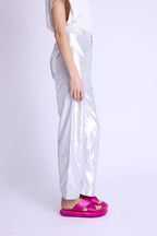 Pantalon Droit Rose Metalise - Silvermetal