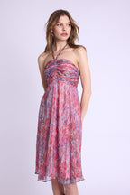 Robe Longue Sans Col - Multicolurexprint