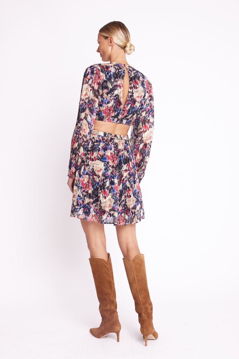 Robe Courte Ouverture Cotes - Printlouna