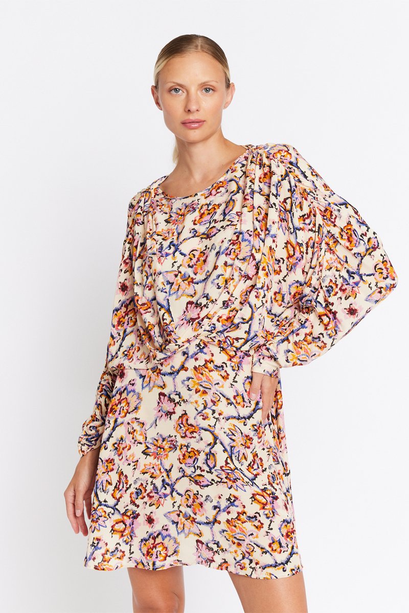 Robe Manches Chauves-Souris - Print Frida