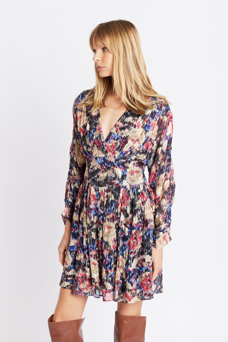 Robe Decolte Imprimé - Printlouna