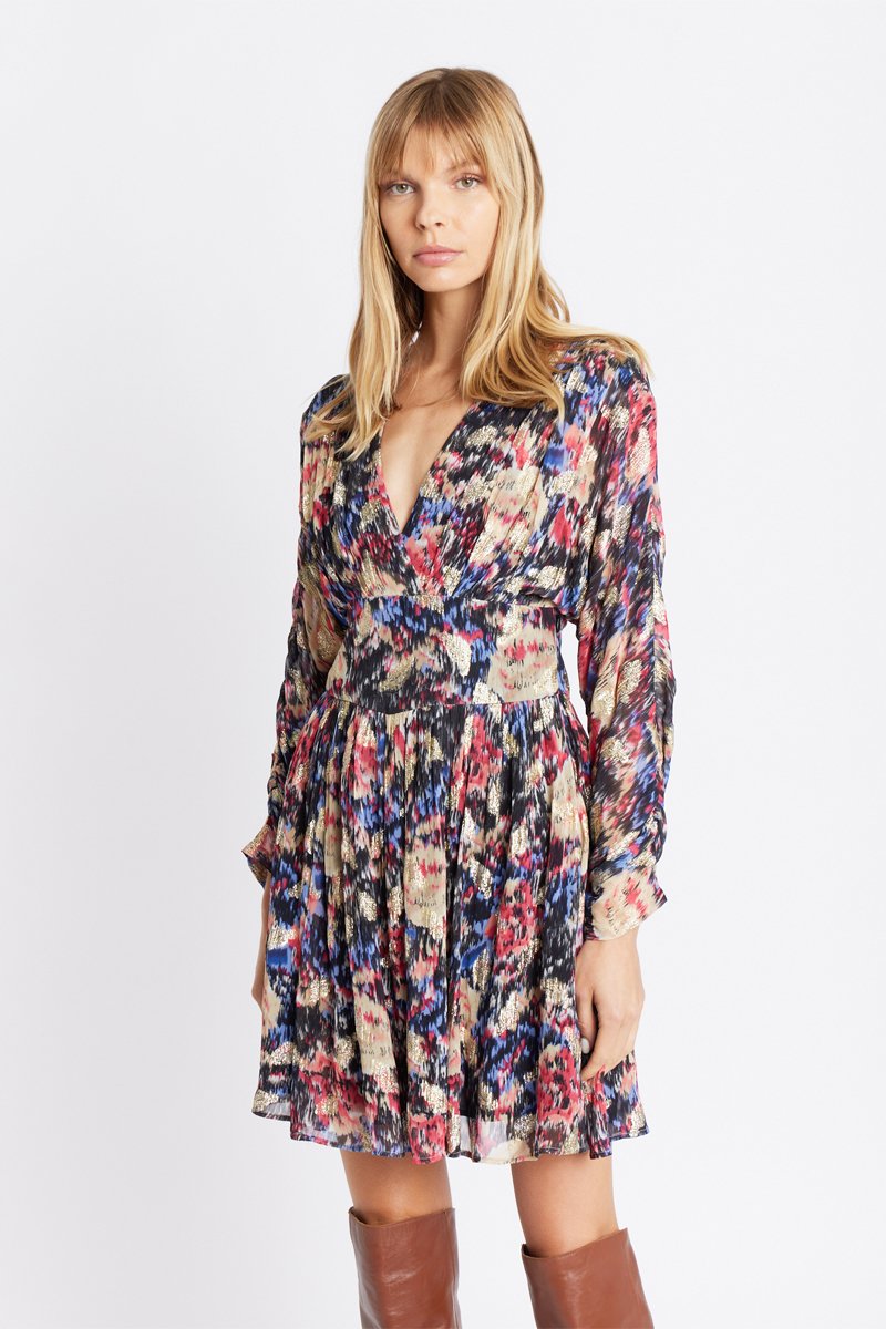 Robe Decolte Imprimé - Printlouna