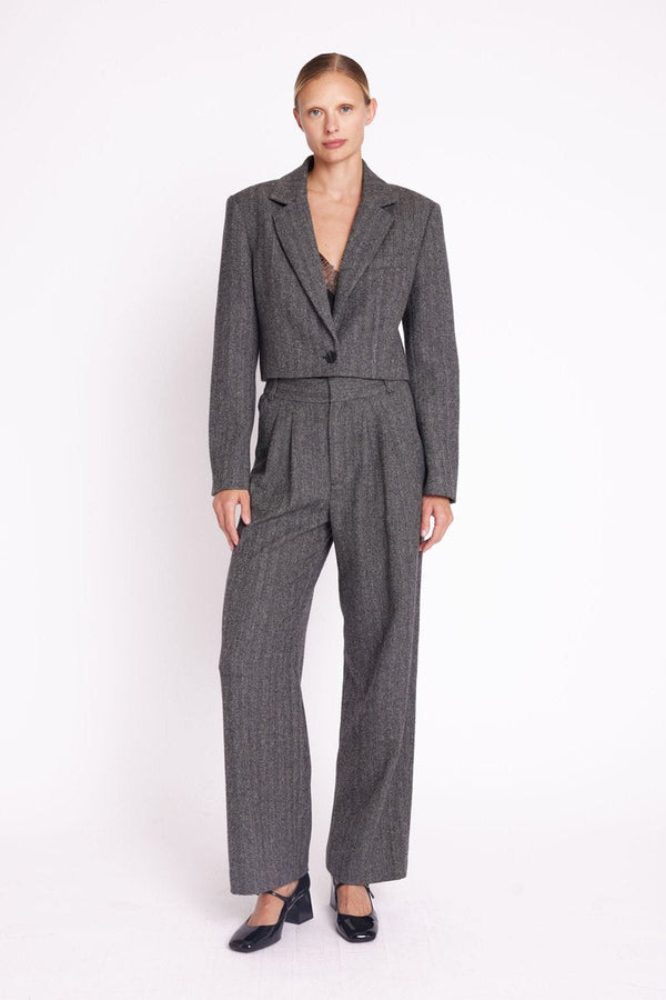 Veste Tailleur Courte - Gris