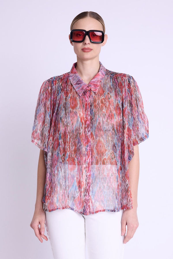 Chemise Manche Courte Oversize - Multicolurexprint