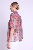 Chemise Manche Courte Oversize - Multicolurexprint