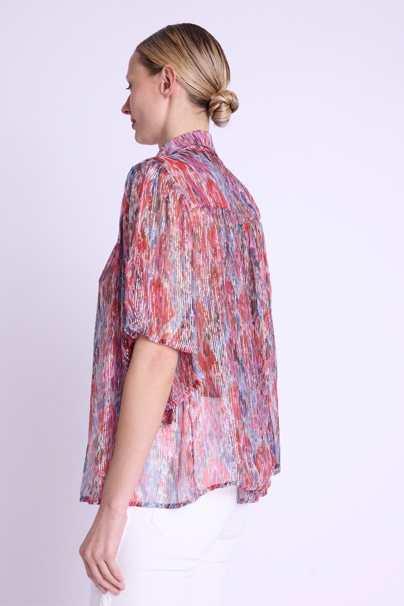 Chemise Manche Courte Oversize - Multicolurexprint