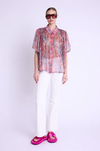 Chemise Manche Courte Oversize - Multicolurexprint