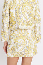 Mini Jupe En Jacquard - Yellowjacquard